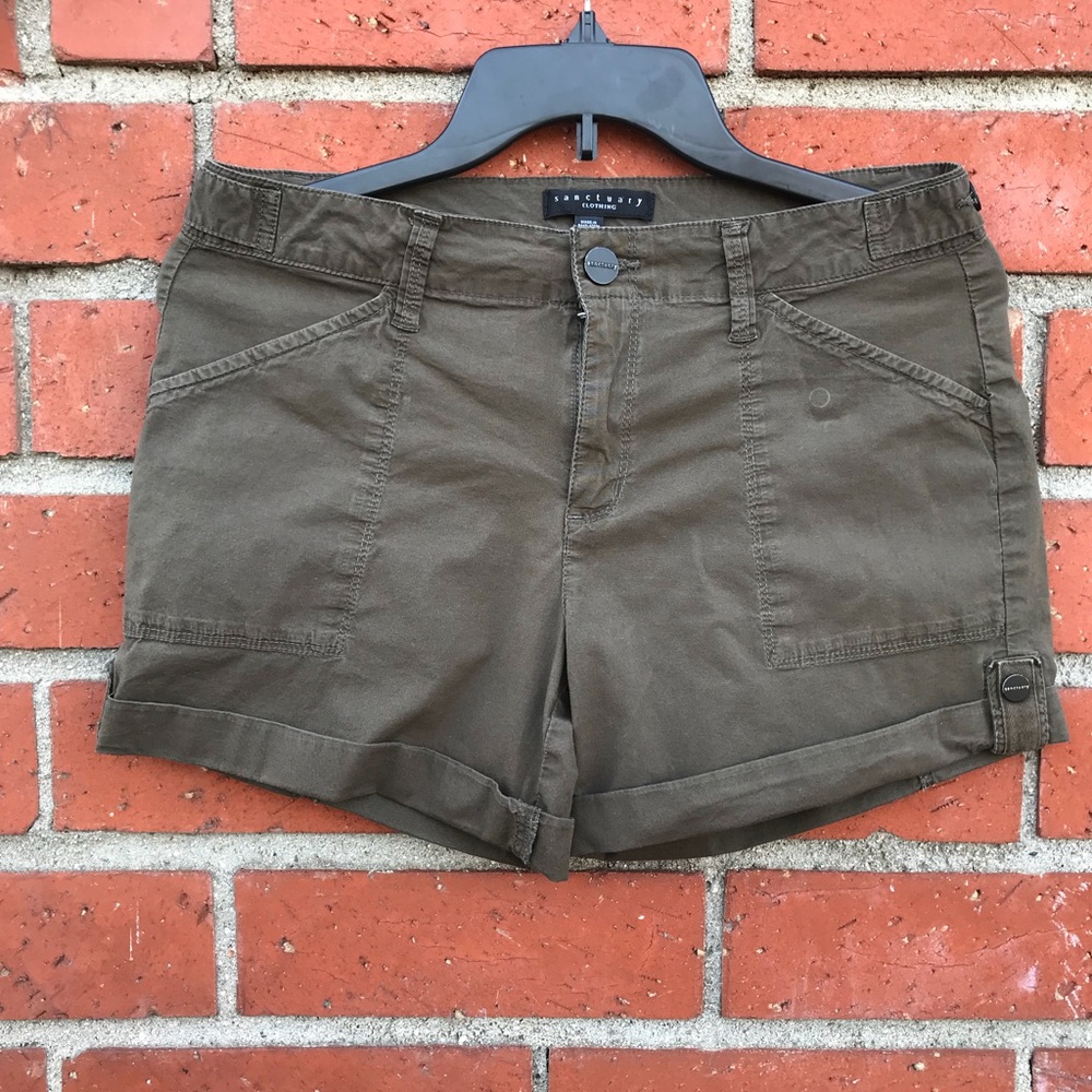 Olive green khaki shorts